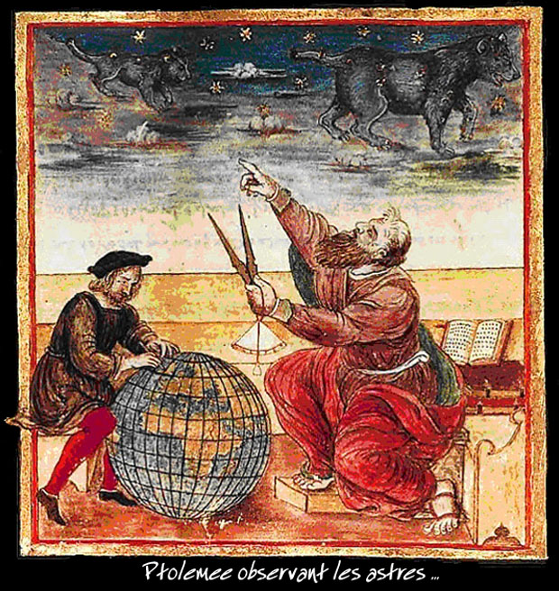 Ptolme observant les astres